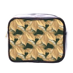 Scrapbook Leaves Decorative Mini Toiletries Bag (One Side)