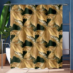 Scrapbook Leaves Decorative Shower Curtain 60  x 72  (Medium) 