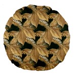 Scrapbook Leaves Decorative Large 18  Premium Round Cushions Front