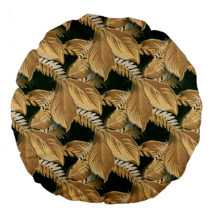 Scrapbook Leaves Decorative Large 18  Premium Round Cushions