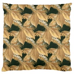 Scrapbook Leaves Decorative Standard Flano Cushion Case (Two Sides)