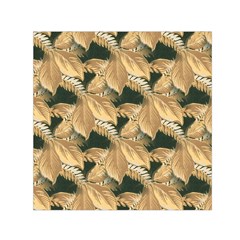 Scrapbook Leaves Decorative Small Satin Scarf (Square)