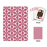 White Background Red Flowers Texture Playing Cards Single Design (Rectangle) Back