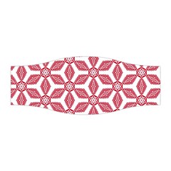 White Background Red Flowers Texture Stretchable Headband by Nexatart