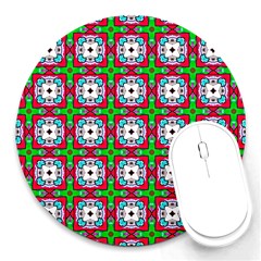 Squares Square Pattern Round Mousepads by Nexatart