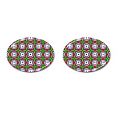 Squares Square Pattern Cufflinks (oval) by Nexatart