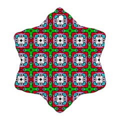 Squares Square Pattern Ornament (snowflake) by Nexatart