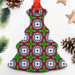 Squares Square Pattern Ornament (christmas Tree) 