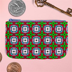 Squares Square Pattern Large Coin Purse by Nexatart