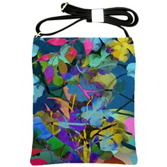 Flowers Abstract Branches Shoulder Sling Bag by Nexatart