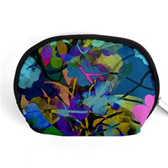 Flowers Abstract Branches Accessory Pouch (medium) by Nexatart