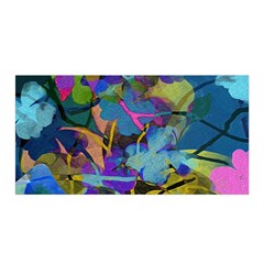 Flowers Abstract Branches Satin Wrap