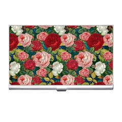 Roses Repeat Floral Bouquet Business Card Holder by Nexatart