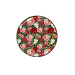 Roses Repeat Floral Bouquet Hat Clip Ball Marker (4 pack) Front