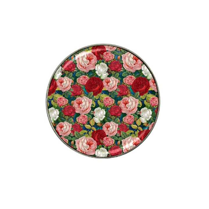 Roses Repeat Floral Bouquet Hat Clip Ball Marker (4 pack)