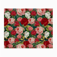 Roses Repeat Floral Bouquet Small Glasses Cloth by Nexatart