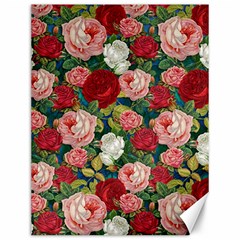 Roses Repeat Floral Bouquet Canvas 12  X 16 