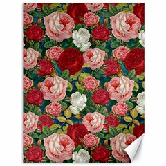 Roses Repeat Floral Bouquet Canvas 36  X 48 