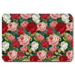 Roses Repeat Floral Bouquet Large Doormat 