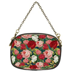 Roses Repeat Floral Bouquet Chain Purse (one Side)