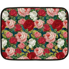 Roses Repeat Floral Bouquet Fleece Blanket (mini)