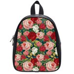 Roses Repeat Floral Bouquet School Bag (Small) Front