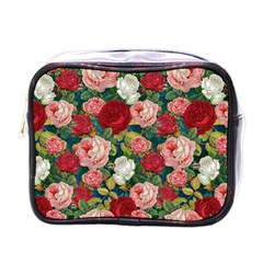 Roses Repeat Floral Bouquet Mini Toiletries Bag (one Side)