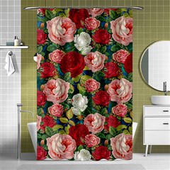 Roses Repeat Floral Bouquet Shower Curtain 48  X 72  (small) 