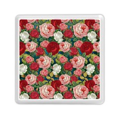 Roses Repeat Floral Bouquet Memory Card Reader (square) by Nexatart