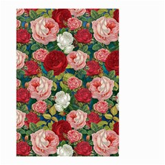 Roses Repeat Floral Bouquet Small Garden Flag (two Sides) by Nexatart