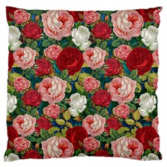 Roses Repeat Floral Bouquet Large Cushion Case (two Sides)