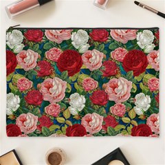 Roses Repeat Floral Bouquet Cosmetic Bag (xxxl)