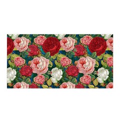 Roses Repeat Floral Bouquet Satin Wrap by Nexatart