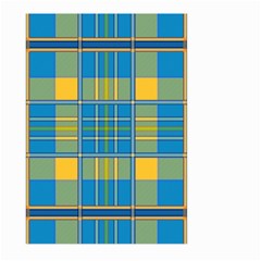 Plaid Tartan Scottish Blue Yellow Large Garden Flag (two Sides) by Nexatart