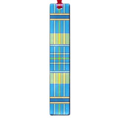 Plaid Tartan Scottish Blue Yellow Large Book Marks by Nexatart