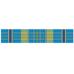 Plaid Tartan Scottish Blue Yellow Large Flano Scarf 