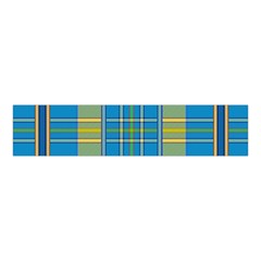 Plaid Tartan Scottish Blue Yellow Velvet Scrunchie by Nexatart