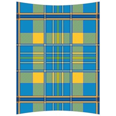 Plaid Tartan Scottish Blue Yellow Back Support Cushion