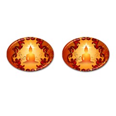 Buddah With Light Effect Cufflinks (oval) by FantasyWorld7