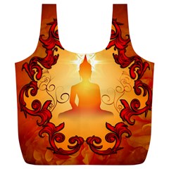 Buddah With Light Effect Full Print Recycle Bag (xl) by FantasyWorld7