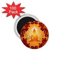 Buddah With Light Effect 1 75  Magnets (100 Pack)  by FantasyWorld7