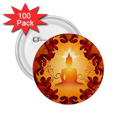 Buddah With Light Effect 2 25  Buttons (100 Pack)  by FantasyWorld7