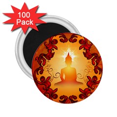 Buddah With Light Effect 2 25  Magnets (100 Pack)  by FantasyWorld7