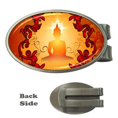 Buddah With Light Effect Money Clips (oval) 