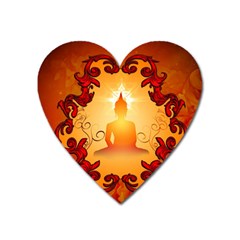 Buddah With Light Effect Heart Magnet by FantasyWorld7