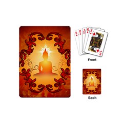 Buddah With Light Effect Playing Cards Single Design (mini) by FantasyWorld7