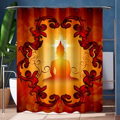 Buddah With Light Effect Shower Curtain 60  X 72  (medium)  by FantasyWorld7