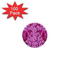 Happy Florals  Giving  Peace Ornate 1  Mini Buttons (100 Pack)  by pepitasart