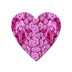 Happy Florals  Giving  Peace Ornate Heart Magnet by pepitasart