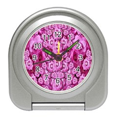 Happy Florals  Giving  Peace Ornate Travel Alarm Clock by pepitasart